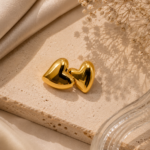 Golden Amora Heart Studs thumbnail