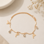 Golden Dolphin Charm Bracelet thumbnail