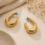 Luna Drop Hoop Earrings thumbnail