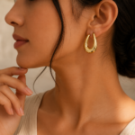 Luna Drop Hoop Earrings thumbnail