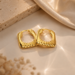 Ribbed Square Hoops thumbnail