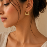 Ribbed Square Hoops thumbnail
