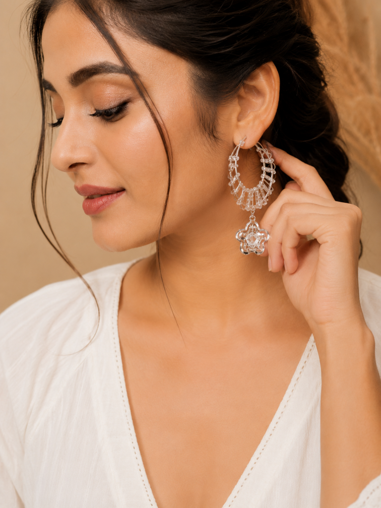 Moonlight Crystal Hoops